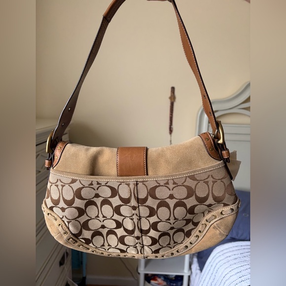 🤎 Coach Soho Signature C canvas and suede shoulder bag 🤎 - Picture 2 of 8